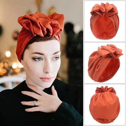 Women Vintage Turban Hat Fashion Female Bandana Headband Women's Hair Cover Cap Ladies Head Wraps Muslim Headscarf Bonnet