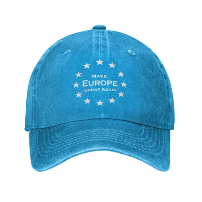 Make Europe Great Again Star Baseball Caps Vintage Distressed MEGA EU Snapback Hat Unisex Outdoor Workouts Adjustable Hats Cap
