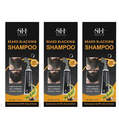 80ml Hair Dye Cream Black Beard Dye Cream For Men Permanent Plant Beard Dye Shampoo Fast Cover White Grey Beard Hair Care