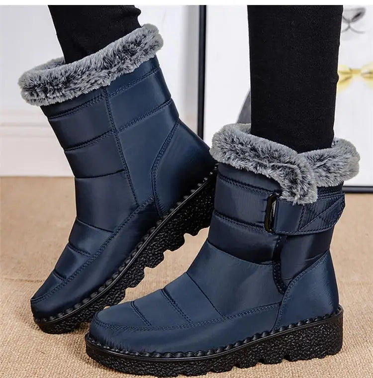 Snow Women's Boots Platform Women Booties Waterproof Shoes Women 2025 Trend Ankle Boots Soft Botas Mujer Women's Winter Boots