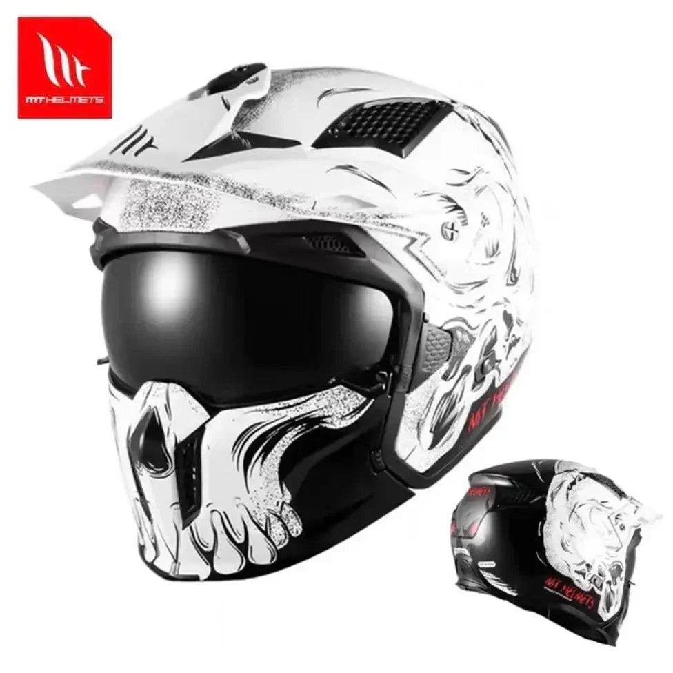 MT Street Fighter Motorcycle Helmet Detachable Combination Electroplated Gold Helmet ECE DOT Certification Full Face Casco Moto