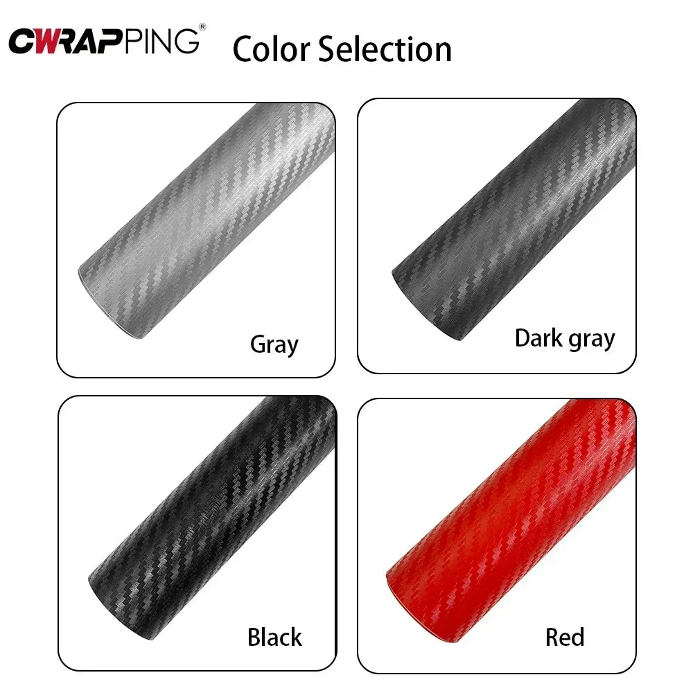 127cm 3D Carbon Fiber Vinyl Wrap Car Exterior Protection Motorcycle Waterproof Vinyl  Auto Styling Film for Cars Accessories