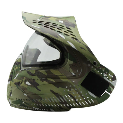 GREAT II Lotus Camo Tactical PAINTBALL MASK with Visor Airsoft Mask with DYE I4 Thermal Lens