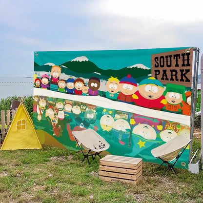 Cartoon S-South P-Park Cute Flag For Picnic Party Art Home Decoration Outdoor Camping Banner