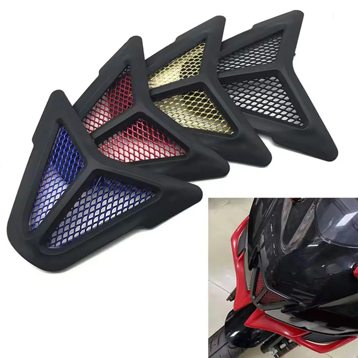 Dirt bike accessories moto decorative air Inlet Head Cover Aluminum Mesh Intake Guard Protector for Yamaha R15-V3 2017-2020