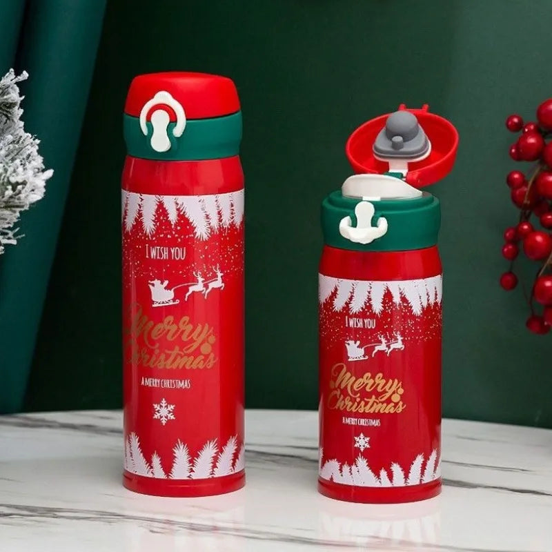 Hot 304 Stainless Steel Christmas and New Year Gift Bouncing Insulated Cup, Creative Water Cup, Internet Famous Minimalist Cup L