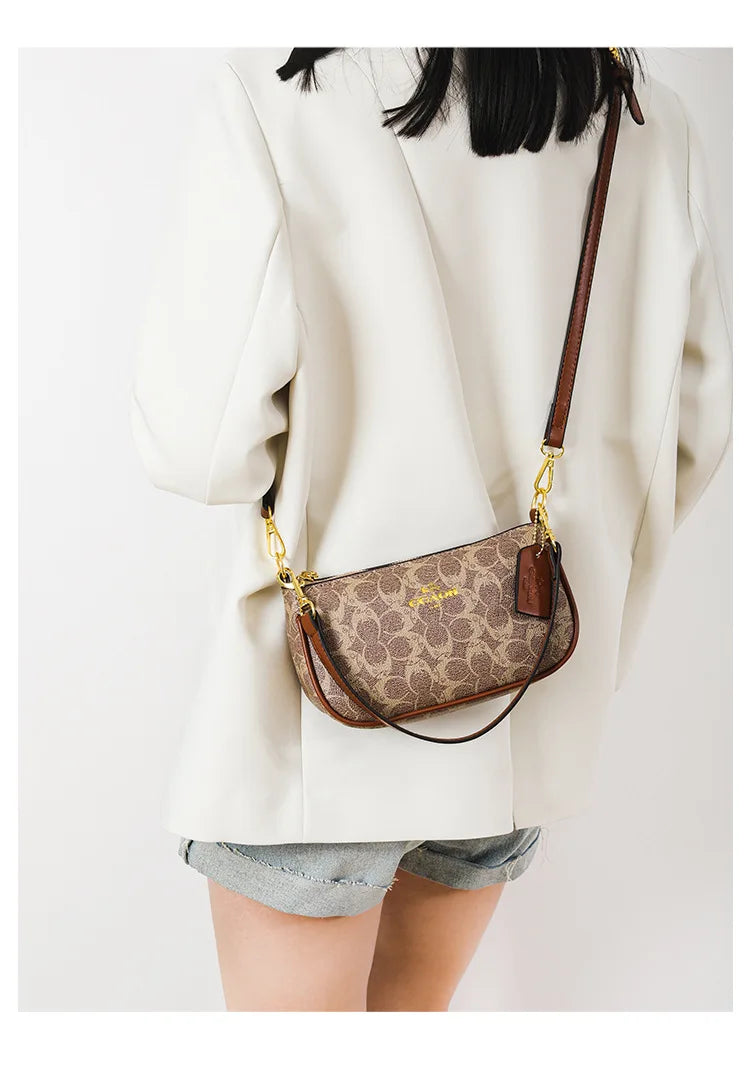 Classic Vintage Ladies Crossbody Handbag High-End Women's Underarm Shoulder Bag Elegant Designer Leather Messenger Bag For Women