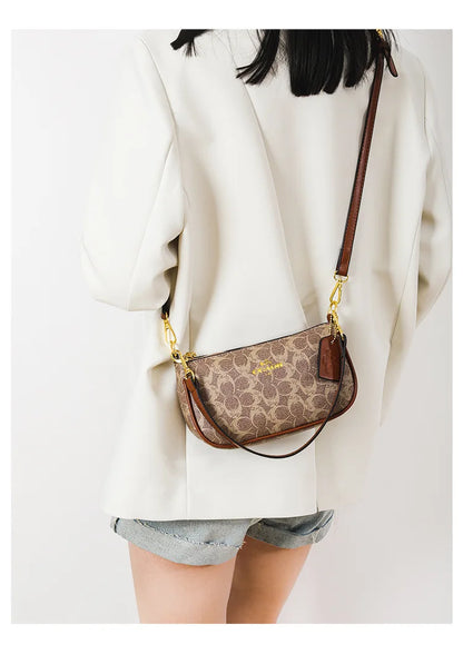 Classic Vintage Ladies Crossbody Handbag High-End Women's Underarm Shoulder Bag Elegant Designer Leather Messenger Bag For Women