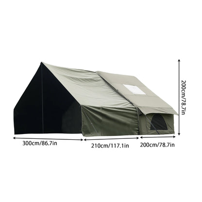 Large Inflatable Camping Tent with Skylight, Quick Air-Flow & Breathable Mesh Design, Summer Glamping Hot Tents for Ca