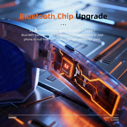 Smart Video Sunglasses 1200P 30fps Action Camera 32GB WiFi App Transfer Dual Anti-Shake AI Object Identify Fast Charge Glasses