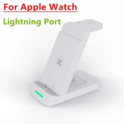 3 in 1 Wireless Charger Stand Fast Charging Station - for iPhone 17-12/X Apple Watch AirPods Samsung Galaxy S25/S23/S22 Charger