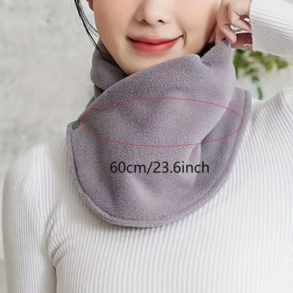 1pc Winter Thickened Fleece-Lined Neck Gaiter - Unisex Windproof Warm Scarf for Cycling & Outdoor, Men Women Winter Neck Warmer