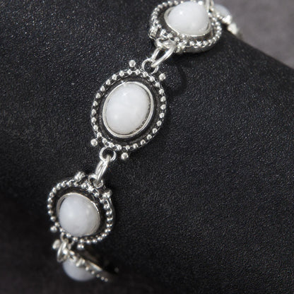 Natural Synthetic Oval Moonstone Adjustabl Bracelet Woman Man Wealthy Jewelry Luxury Elegant Romantic Simple Fine Jewelry Gifts