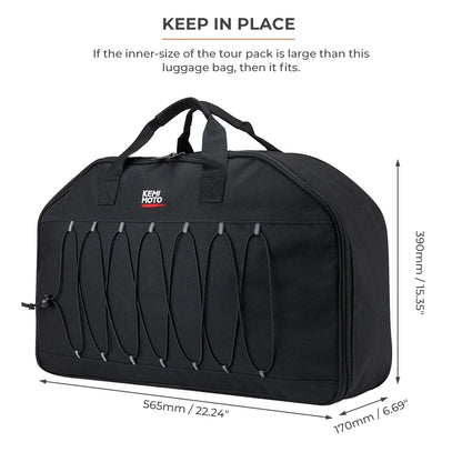 KEMITOUR Tour Pack Organizer Travel-Paks Soft Liner Luggage Bag for Street Glide Electra Glide Road Glide Road King Touring Bags