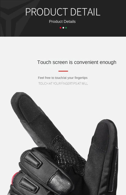 Motowolf Winter Motorcycle Riding Gloves Waterproof Leather Warm Riding Protection Gear for Motorcyclists gp Sports Accessories