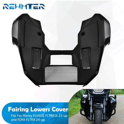 Motorcycle Lower Leg Fairing Cover Extended Chin Spoiler Kit For Harley Touring Street Road Glide 2023-Up FLHX FLTRX 2024-Up