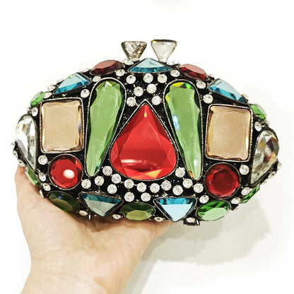 New Large Rhinestone Evening Bag Crystal Dinner Bag WHTUOHENG  Diamond Clutch Women's Bag Luxury Formal Party Bags And Handbags