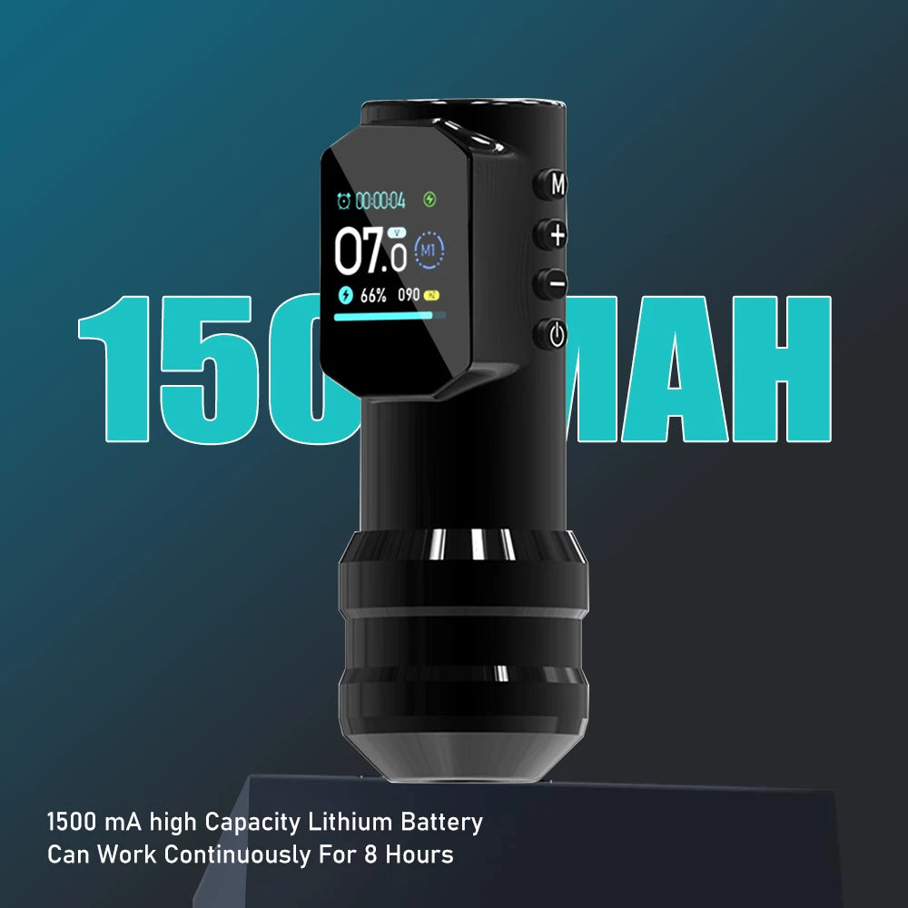 Large Color Screen Digital Display YILONG Wireless Tattoo Pen New Permanent Makeup Tattoo Machine with 1500MAH Power Tattoo Gun