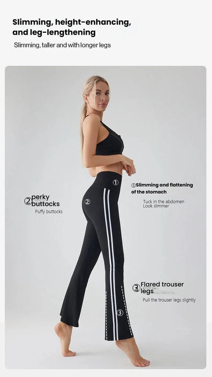 Flares Yoga Pants for Women High Waist Bootcut Workout Leggings Tummy Control Fitness Gym Leggings