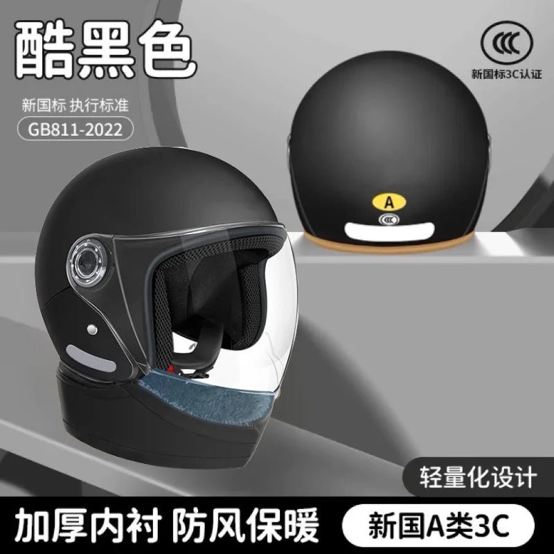 Motorcycle Electric Bicycle Men's and Women's Universal Safety Helmet Winter All Season Universal Half Helmet helm motorcycle