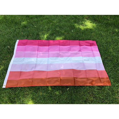 Lesbian flag 3x5fts 90x150cm polyester LGBT Lesbian pride Flag hanging banner for home decoration