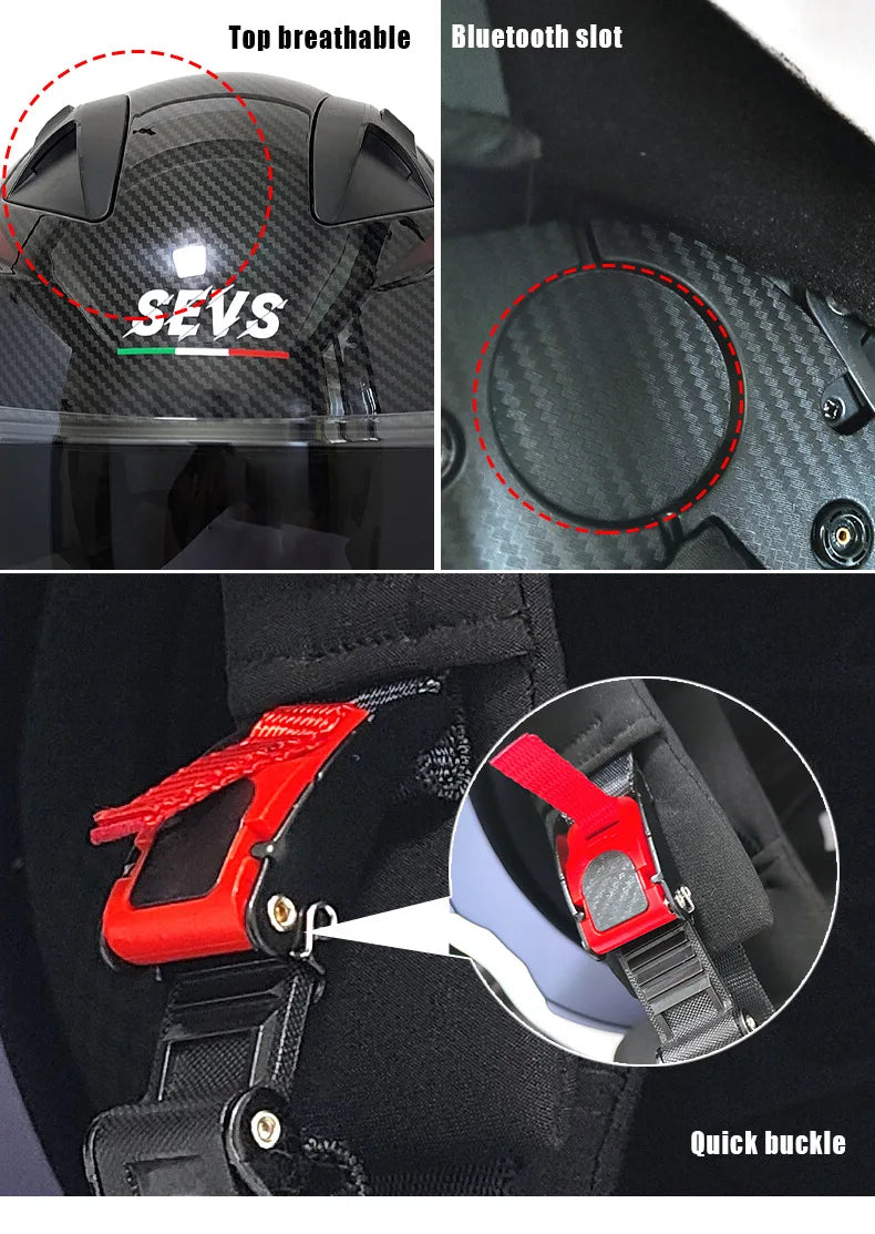 Small Modular Electric Motorcycle Helmet Bluetooth Dual Visor Helmet with Large Rear Wing 3C DOT Certified Safety Gear