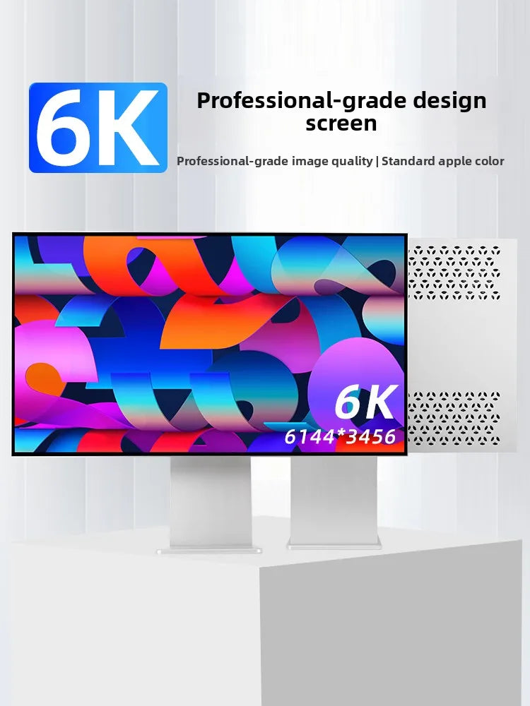 6K/4K monitor 32 ,27inch bezel MAC high definition external gaming computer LG mirror screen design photography vertical screen