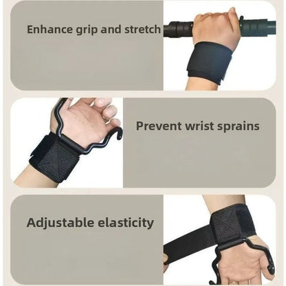 1 Pair Pull Up Assist Hooks Home Gym Stretching Aid for Deadlifts Non-Slip Workout Hooks Fitness Training Accessories