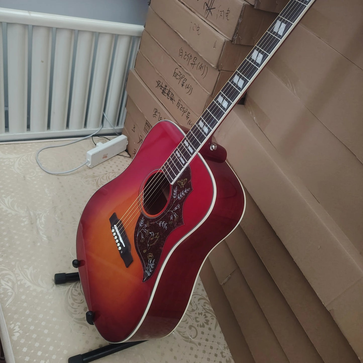 HOT! 41 inch/301EQ/folk guitar/solid spruce top/redwood fingerboard/20 sound columns/hummingbird acoustic electric guitar/