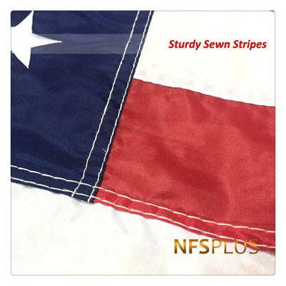 Embroidered USA Flag Outdoor Waterproof Nylon Sewn Stripes Brass Grommets Oversized American Flags And Banners United States