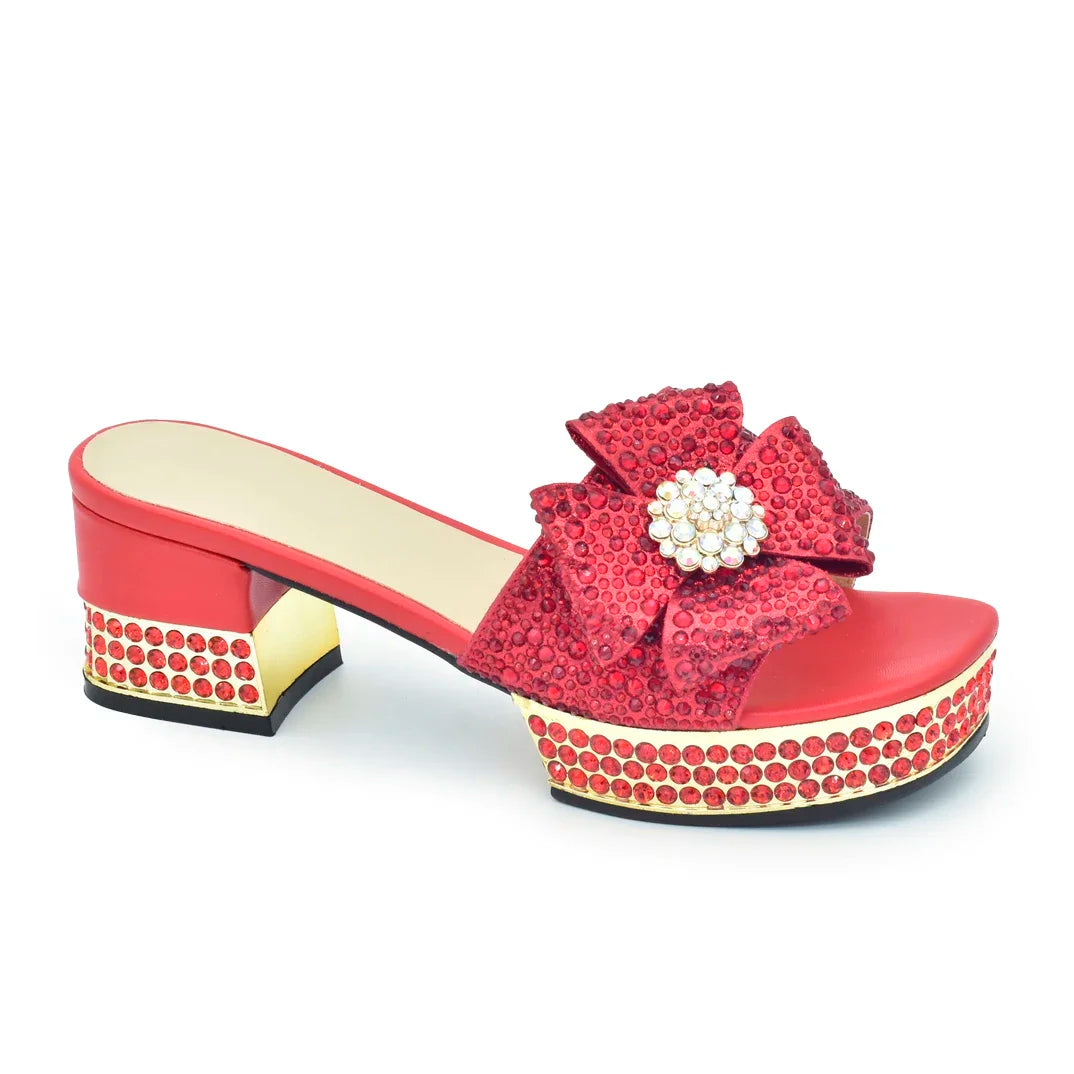 New Design Full Crystal Open Toe Sandals Designer Shoes Women Luxury 2025 Nigerian Women Wedding Shoe Decorated with Rhinestone