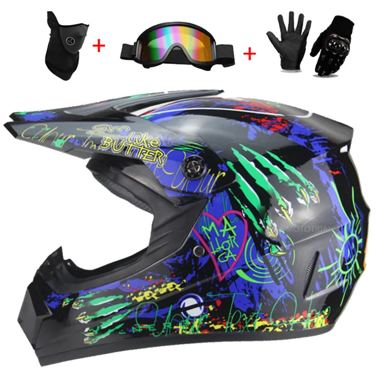 Motorcycle Helmet Youth Kids Child Full Helmet Children Helmets Motocross Casco Moto children Off-road Safety Protection DOT