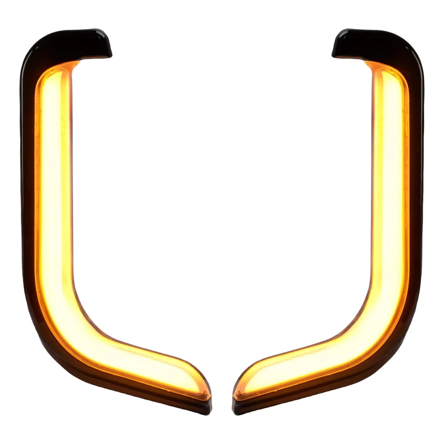 A pair of motorcycle yellow+white two-color turn signal lights daytime running lights suitable for Harley CVO Street Glide
96-13