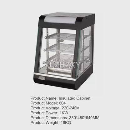 Commercial Food Warmer Countertop Pizza Warmers Display Pastry Patty Warmer Case for Buffet Restaurant Heater Food Service