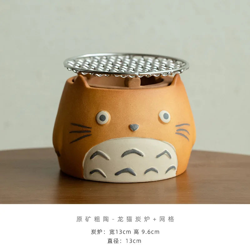 Japanese Charcoal Fire Stove Can Dry-fire Coarse Pottery Anti-scalding Side Handle Kettle Household Tea Stove Charcoal Grill