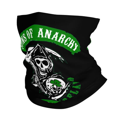 Custom 1 Percenter Essential Sons Bandana Neck Gaiter for Ski Camping Men Women Wrap Scarf TV Show Anarchy Headband Warmer