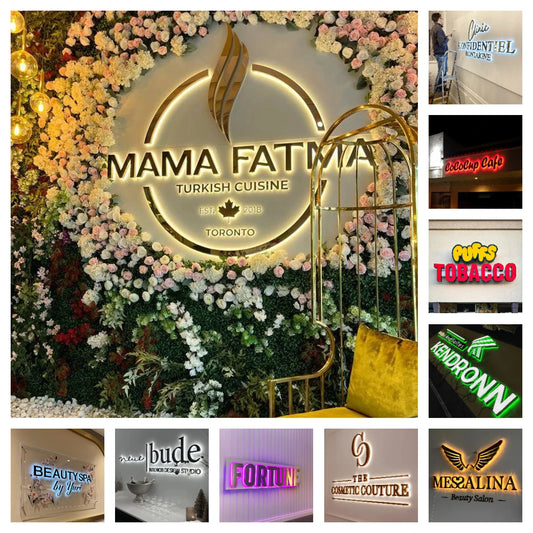 Business Logo Custom Led Illuminated Backlit Sign 3D Metal Storefront Letters For Commercial Building Signage Trade Show Outdoor