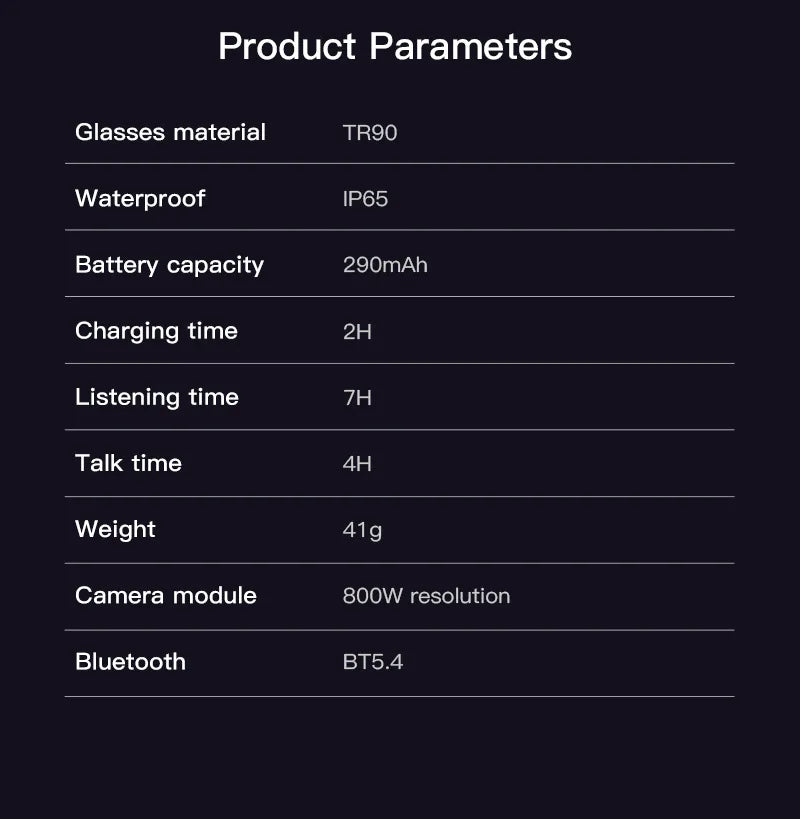 M02S smart glasses 8MP camera real-time translation and navigation Bluetooth call AI glasses, suitable for business work