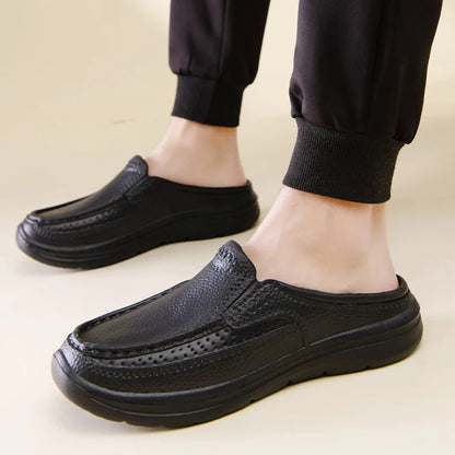 New Fashion Sandals High Quality Slippers Soft Sole Beach Sandals Men Slip On Driving Shoes Chef Shoes Breathable EVA Shoes