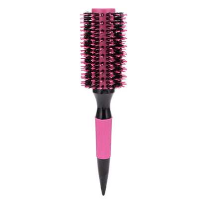Wooden Round Hair Comb Brush With Boar Bristle Mix Nylon Styling Tools Professional Ceramics Ion Hair Brush Hairdressing Supply