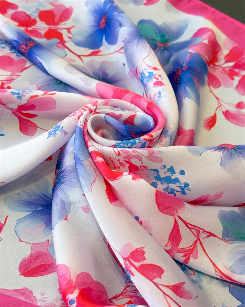 Fashion Paisley Print Silk Hairbands Scarf Women 2025 New Elagant Bandana Neck Kerchief Head Bands Foulard Female Scarfs