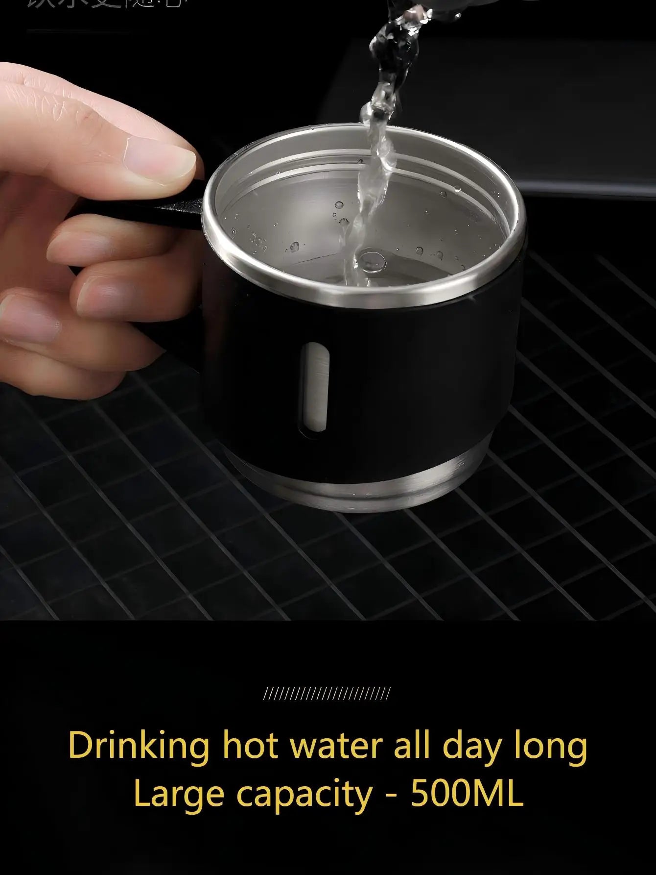 3-Lid Portable Insulated Gift Set - Premium Stainless Steel Cup for Home Outdoor, Leakproof Gift Option
