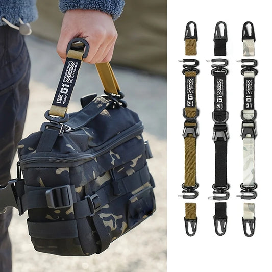 Outdoor Camping Hanging Strap Portable Adjustable Hand Lanyard for Bag Camping Picnic Equipment Outdoor Strap Carabiner Clips