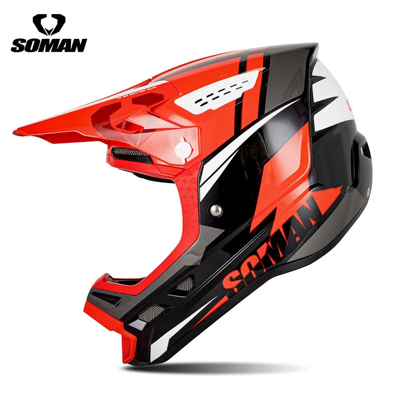 SOMAN CE Certified Off Road Motorcycle Helmet Мотошлем Lightweight Breathable Personalized Adult Motocross Capacete 0.15
