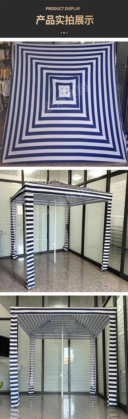 2 meters outdoor oversized folding square umbrella camping tent portable seaside parasol beach umbrella