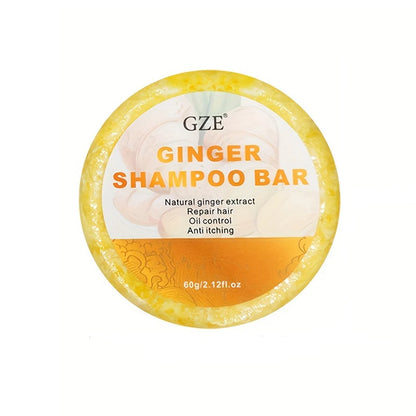 GZE Ginger Shampoo Bar Soap and Turmeric Solid Conditioner Hair Set for Thinning, Lock in Moisture & Shine and Control Frizz.