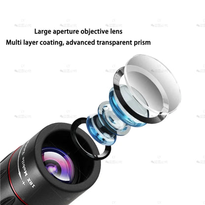 CAOX 18x25 Portable Outdoor High-Magnification Monocular Telescope, Low Light HD Telescope for Hiking, Concert, Photography