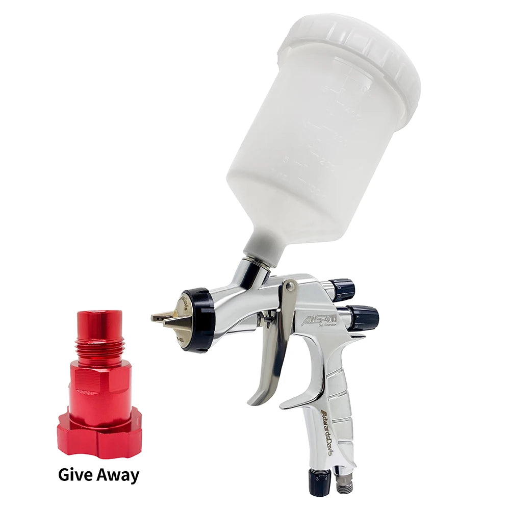 WS400 Pneumatic Spray Gun 1.3/1.4/1.7mm High Atomization Automotive Sheet Metal Paint Spray Gun Furniture Varnish Paint Spraying