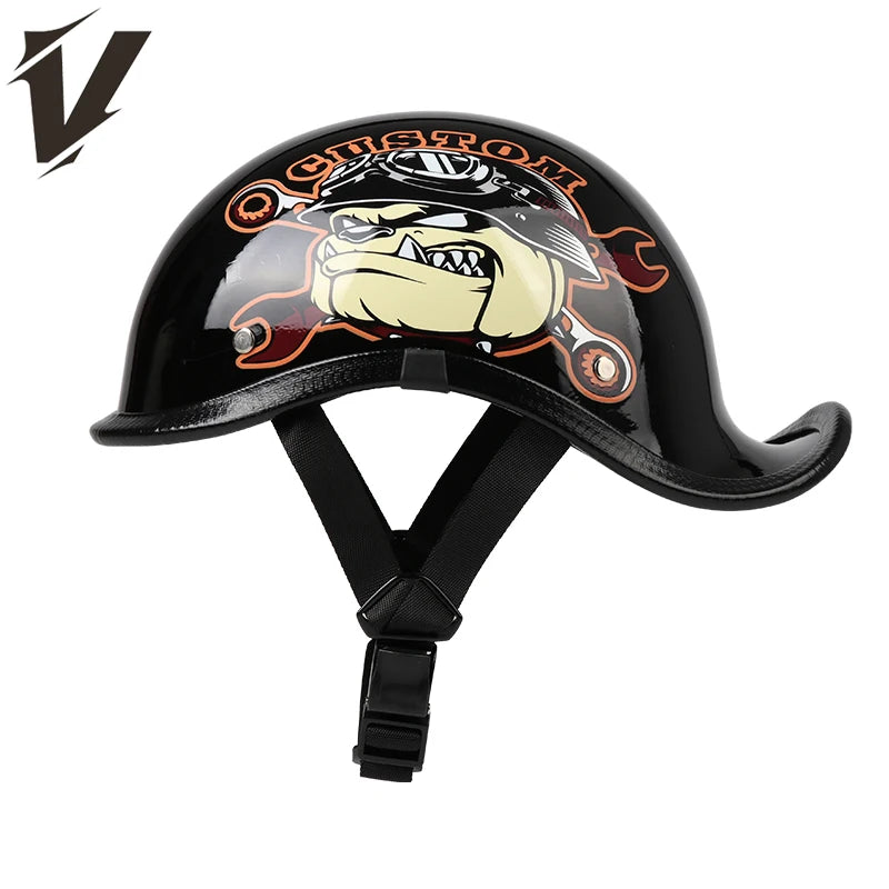 Retro motorcycle helmet personalized 3/4 half helmet motorcycle scooter safety helmet suitable for men and women