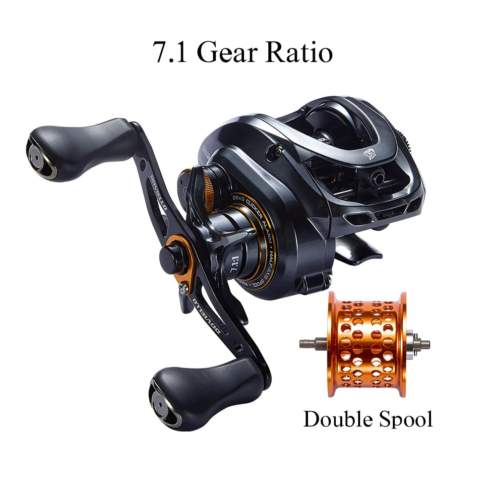 Soloking GKA200 Pro Baitcasting Reel Fishing Reels 9KG Drag Power 6+1 BB Drag Clicker Sound Baitcaster Reel 베이트 릴